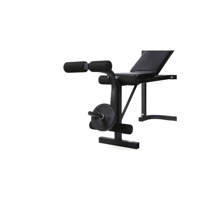 Banc de musculation avec barre + poids 20 Kg inclus - O'Fitness - Idéal pour une activité physique à la maison