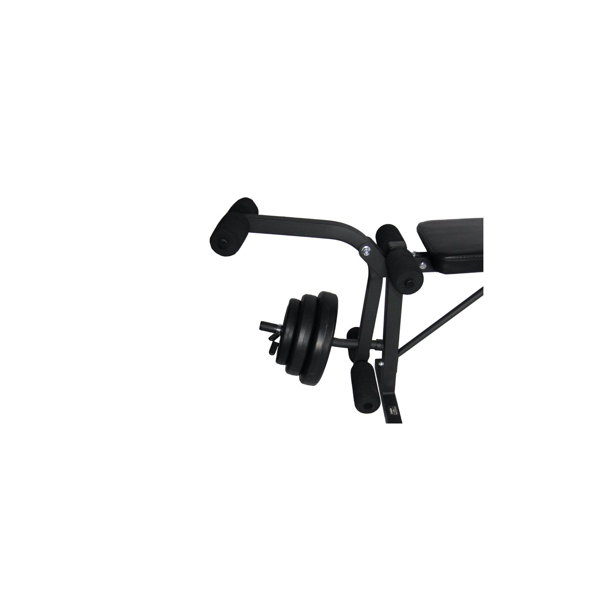 Banc de musculation avec barre + poids 20 Kg inclus - O'Fitness - Idéal pour une activité physique à la maison