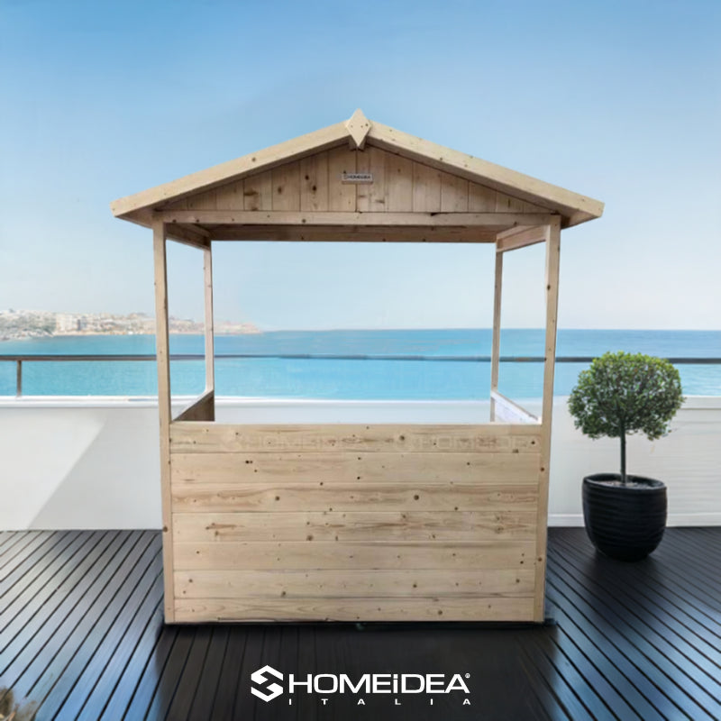 Bancarella in legno mis. 142 x 137 cm - Home Idea Italia