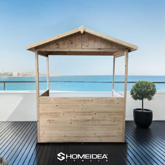 Bancarella in legno mis. 142 x 137 cm - Home Idea Italia