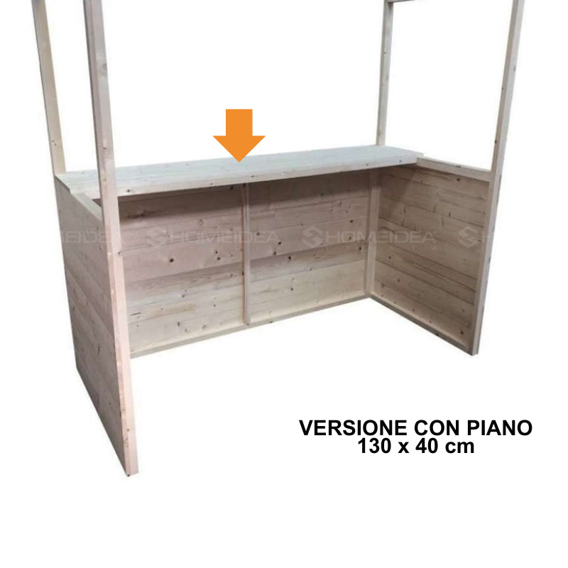 Bancarella in legno mis. 142 x 137 cm - Home Idea Italia