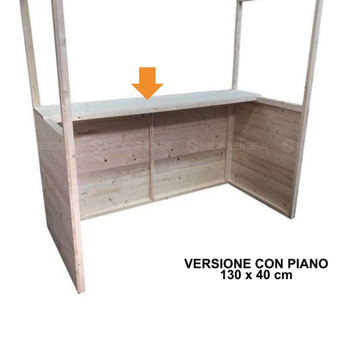Bancarella in legno mis. 142 x 137 cm - Home Idea Italia