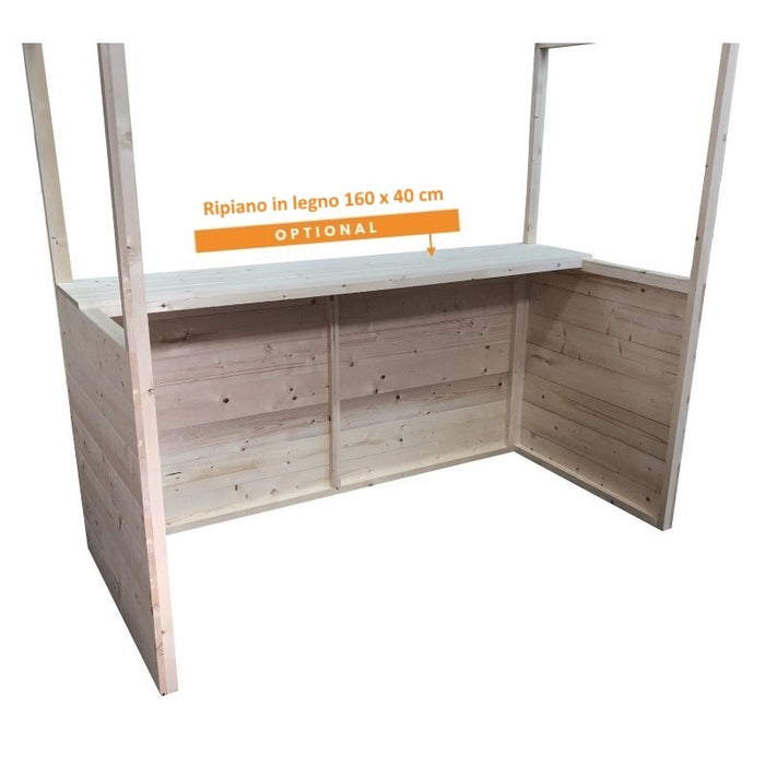 Bancarella in legno mis. 182 x 137 cm - Home Idea Italia