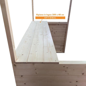 Bancarella in legno mis. 222 x 138 cm - Home Idea Italia