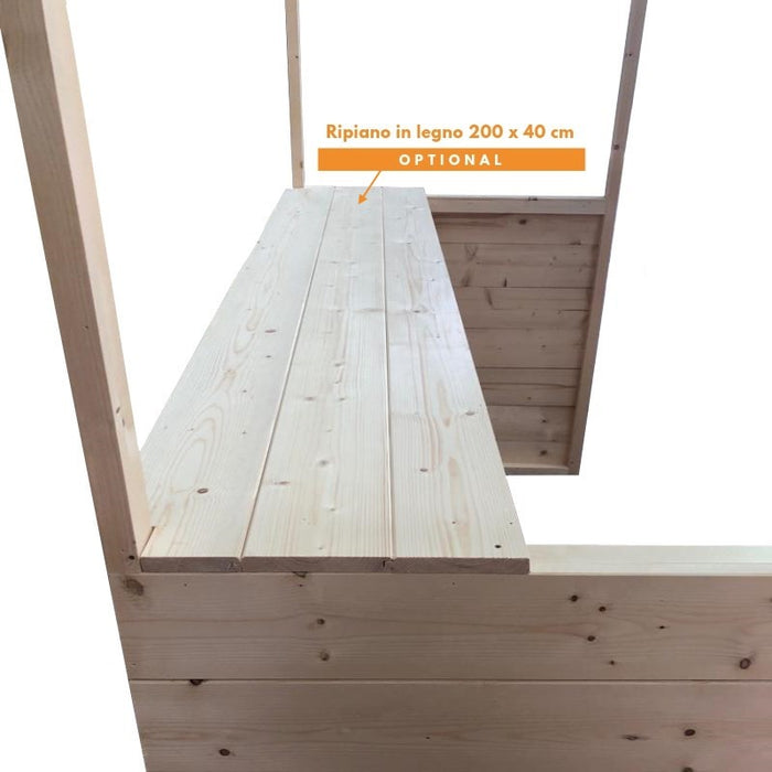 Bancarella in legno mis. 222 x 138 cm - Home Idea Italia