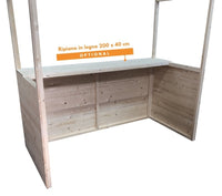 Bancarella in legno mis. 222 x 138 cm - Home Idea Italia