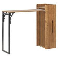 Banco Bar Con Porta Bottiglie Marrone Scuro 122x44,5x108cm