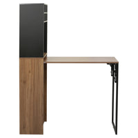 Banco Bar Grancru 122(30)x44x170cm Marrone Scuro E Nero