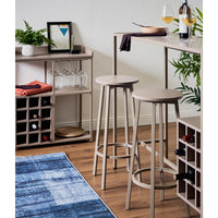 Banco Bar Grancru Con 2 Sgabelli E Cantinetta Tortora