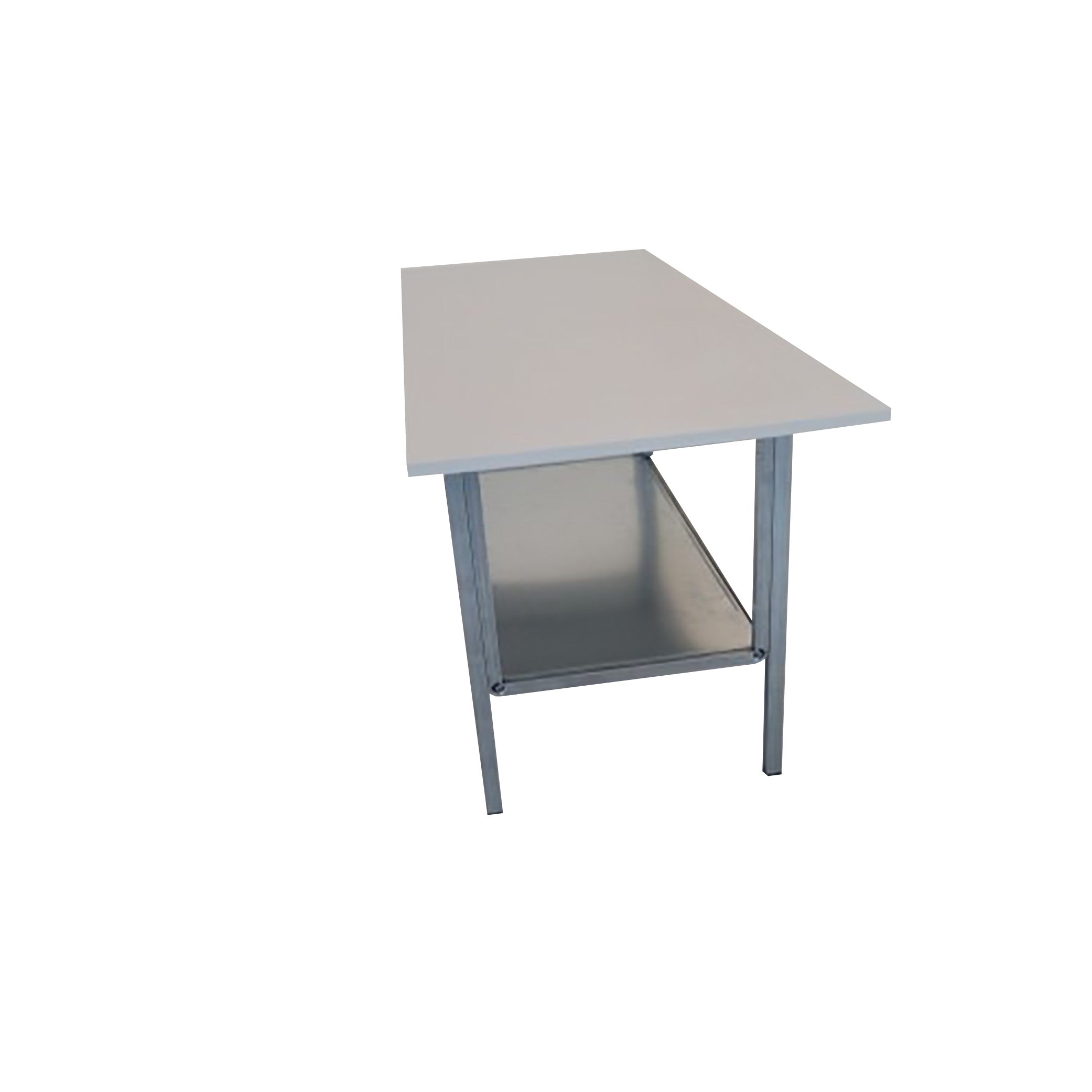 Banco da lavoro con struttura metallica zincata e piano in nobilitato cm. 160x80x93h