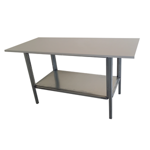 Banco da lavoro con struttura metallica zincata e piano in nobilitato cm. 160x80x93h