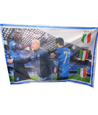 Bandiera Forza Napoli Festa 3 Scudetto Spalletti Osimhen Campioni 90x140 Cm         
