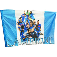 Trade Shop - Bandiera Forza Napoli Festa 3 Scudetto Squadra Azzurri Campione D'italia 90x140 -