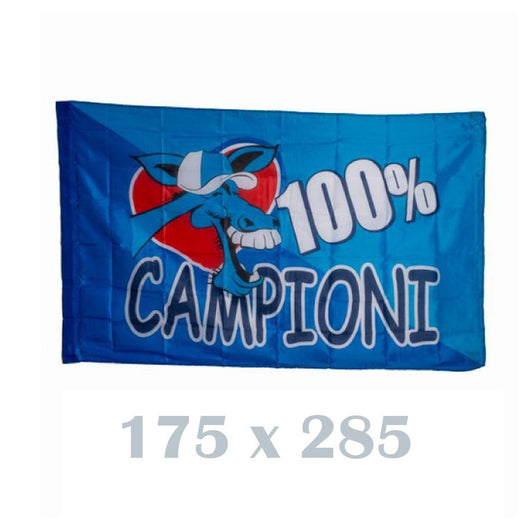Trade Shop - Bandiera Napoli 175x285 100% Campioni Napoletano Italia Scudetto Calcio Squadra -