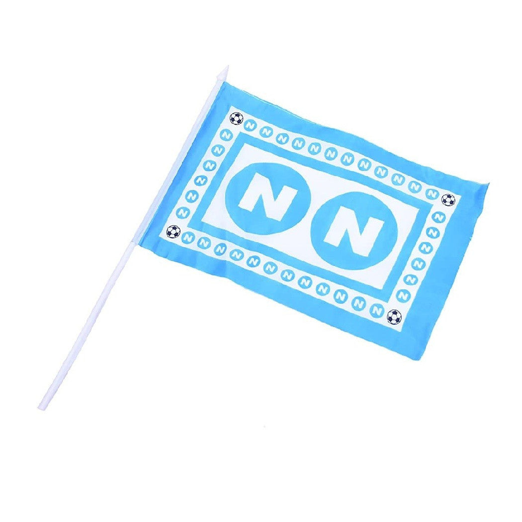 Trade Shop - Bandiera Napoli Asta 31x50 Cm Calcio Tifosi Azzurri Partenopei Scudetto Campione -