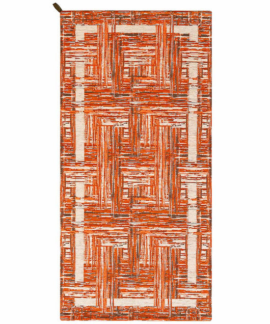 Tappeto moderno BANGKOK ARANCIONE contemporaneo geometrico astratto, passatoia arredo multiuso lavabile antiscivolo cm.55x115