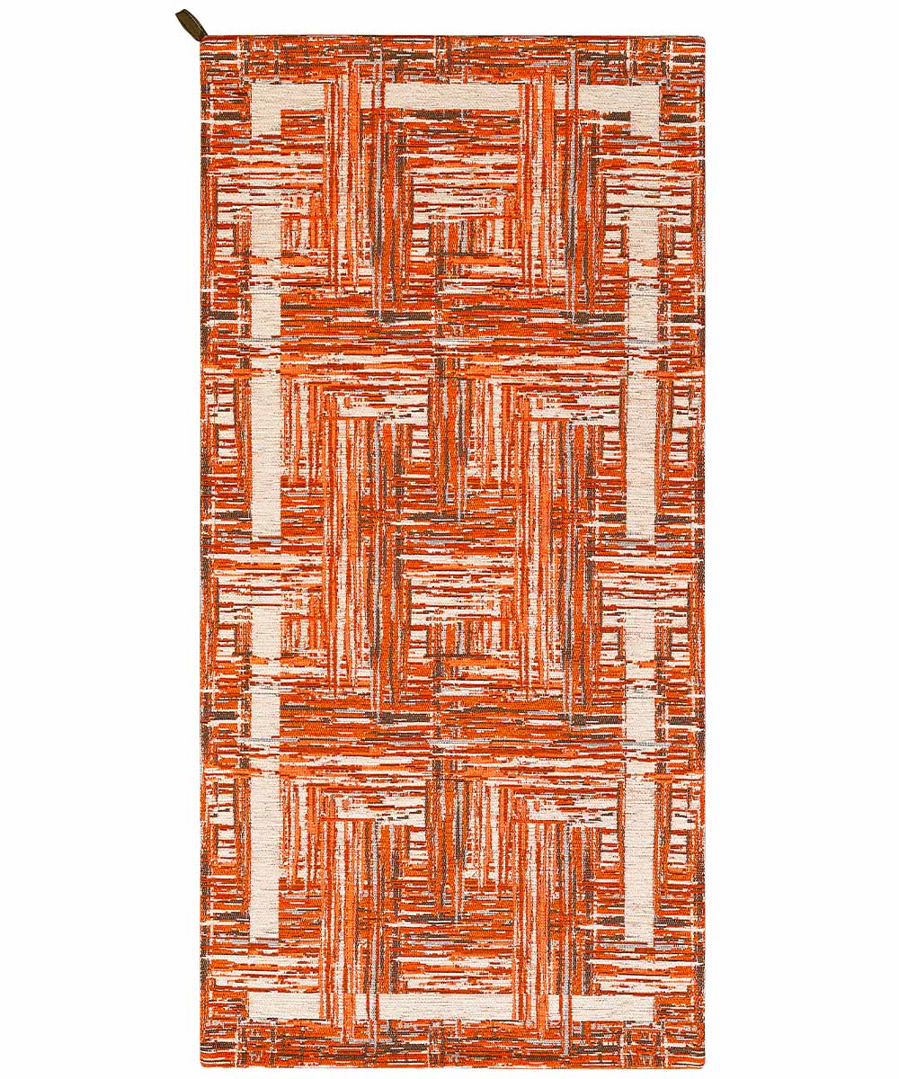 Tappeto moderno BANGKOK ARANCIONE contemporaneo geometrico astratto, passatoia arredo multiuso lavabile antiscivolo cm.55x190