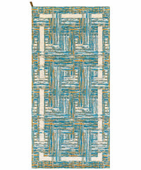 Tappeto moderno BANGKOK AZZURRO contemporaneo geometrico astratto, passatoia arredo multiuso lavabile antiscivolo cm.55x115