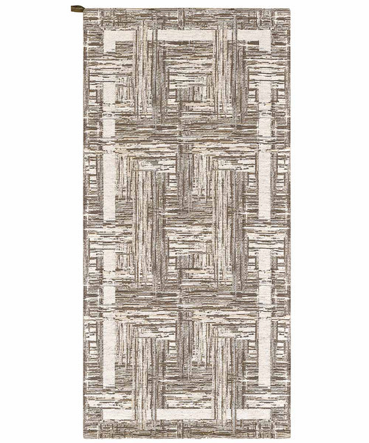 Coppia tappeti moderni BANGKOK TORTORA geometrico astratto, passatoie arredo camera matrimoniale scendiletto lavabili antiscivolo cm.65x110 (Coppia)