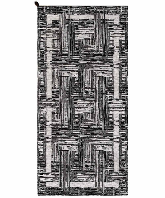 Tappeto moderno BANGKOK NERO geometrico astratto, Tappeto arredo soggiorno salotto camera lavabile antiscivolo cm.140x200