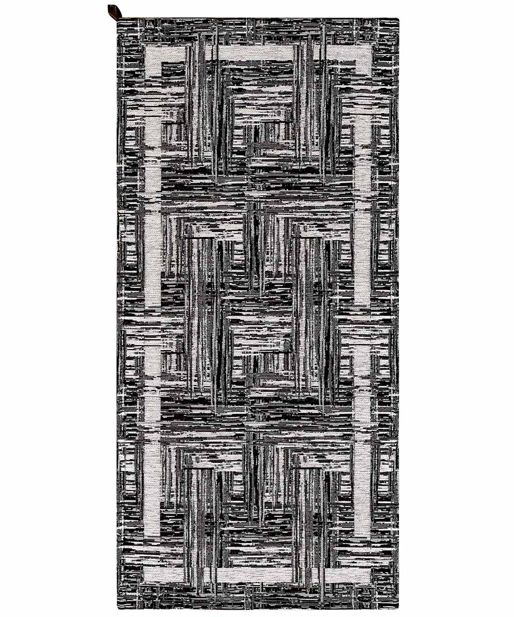 Tappeto moderno BANGKOK NERO geometrico astratto, Tappeto arredo soggiorno salotto camera lavabile antiscivolo cm.175x240