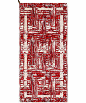 Tappeto moderno BANGKOK ROSSO contemporaneo geometrico astratto, passatoia arredo multiuso lavabile antiscivolo cm.55x115
