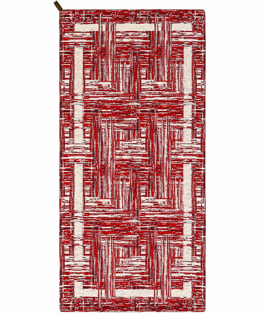 Tappeto moderno BANGKOK ROSSO contemporaneo geometrico astratto, tappetino multiuso lavabile antiscivolo cm.55x80