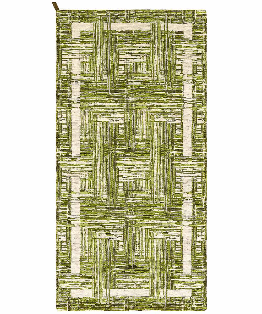 Tappeto moderno BANGKOK VERDE contemporaneo geometrico astratto, tappetino multiuso lavabile antiscivolo cm.55x80