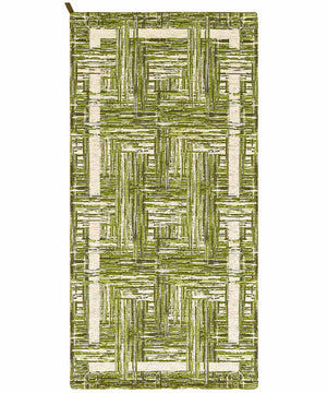 Tappeto moderno BANGKOK VERDE contemporaneo geometrico astratto, passatoia arredo multiuso lavabile antiscivolo cm.55x140
