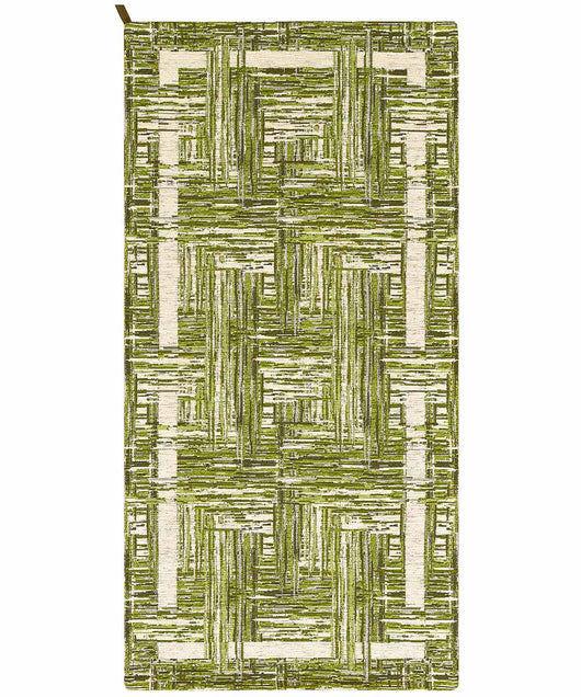Tappeto moderno BANGKOK VERDE contemporaneo geometrico astratto, passatoia arredo multiuso lavabile antiscivolo cm.55x140