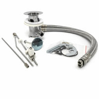 Miscelatore rubinetto europa per lavabo in ottone colore cromato con piletta