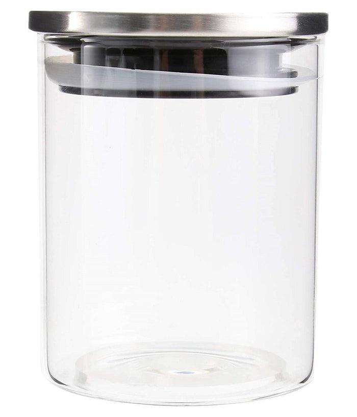 Barattolo 1250 Ml Sottovuoto Alimenti In Vetro Trasparente Cereali Snack Cucina         