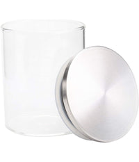 Barattolo 1250 Ml Sottovuoto Alimenti In Vetro Trasparente Cereali Snack Cucina         