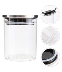 Barattolo 1700ml Sottovuoto Alimenti In Vetro Trasparente Cereali Snack Cucina         