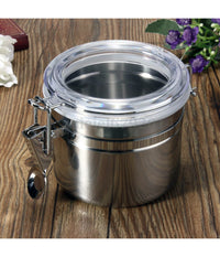 Barattolo Case Tabacco Cibo Conserva Acciaio Inox Umido Tenuta Aria         