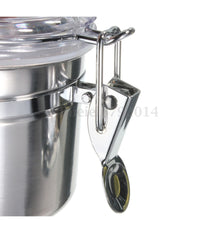 Barattolo Case Tabacco Cibo Conserva Acciaio Inox Umido Tenuta Aria         