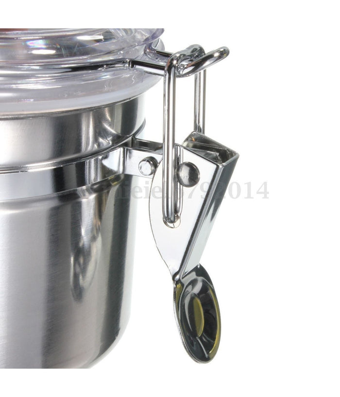 Barattolo Case Tabacco Cibo Conserva Acciaio Inox Umido Tenuta Aria         