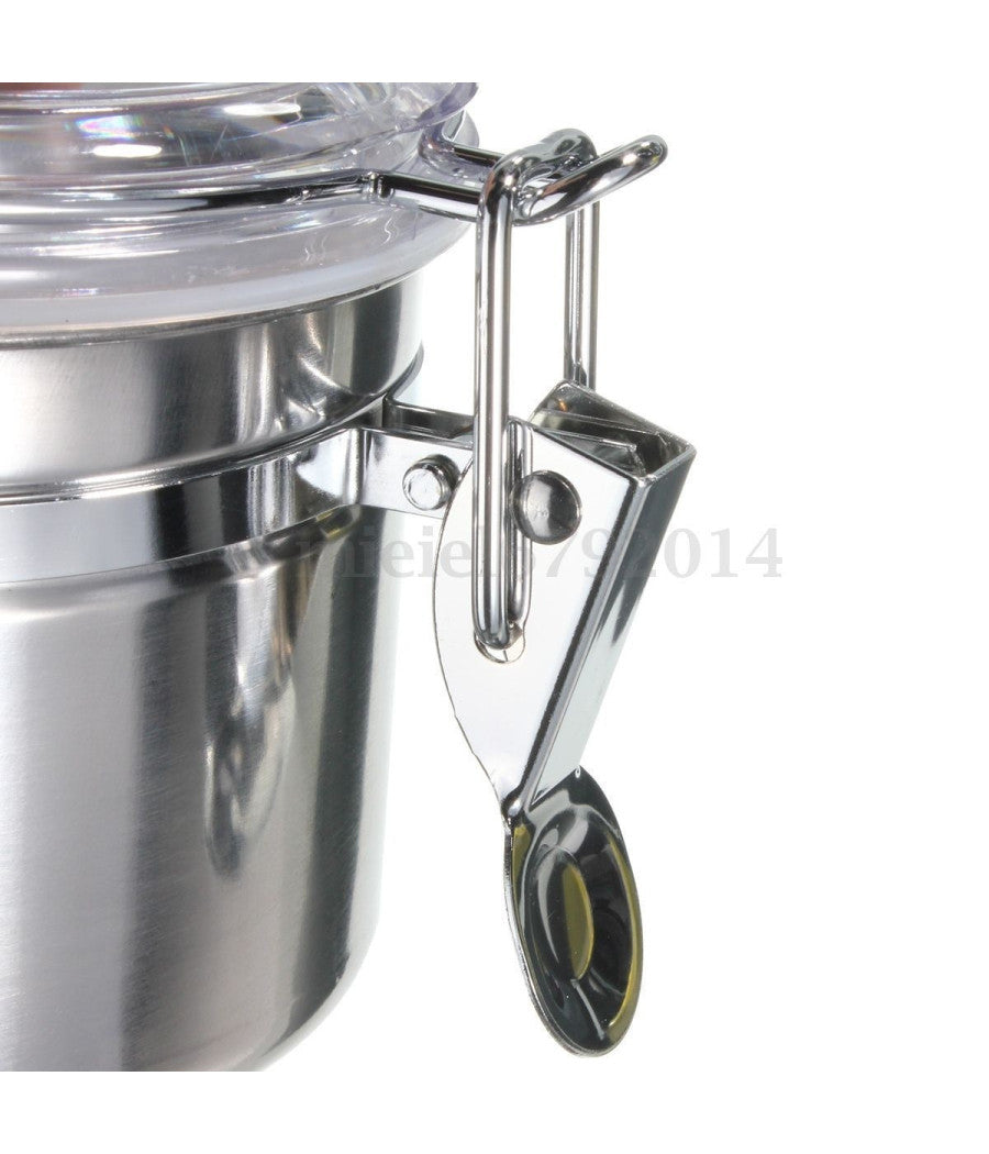 Barattolo Case Tabacco Cibo Conserva Acciaio Inox Umido Tenuta Aria         