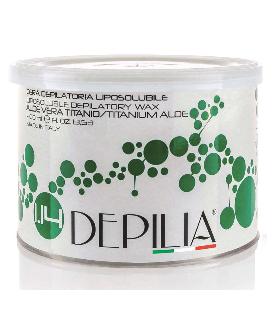 Barattolo Cera Depilatoria Liposolubile Aloe Titanio 1.14 400 Ml Depilazione         