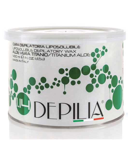 Barattolo Cera Depilatoria Liposolubile Aloe Titanio 1.14 400 Ml Depilazione         