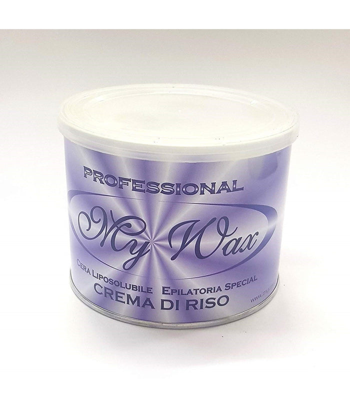 Barattolo Cera Depilatoria Liposolubile Crema Riso 400 Ml Depilazione Ceretta         