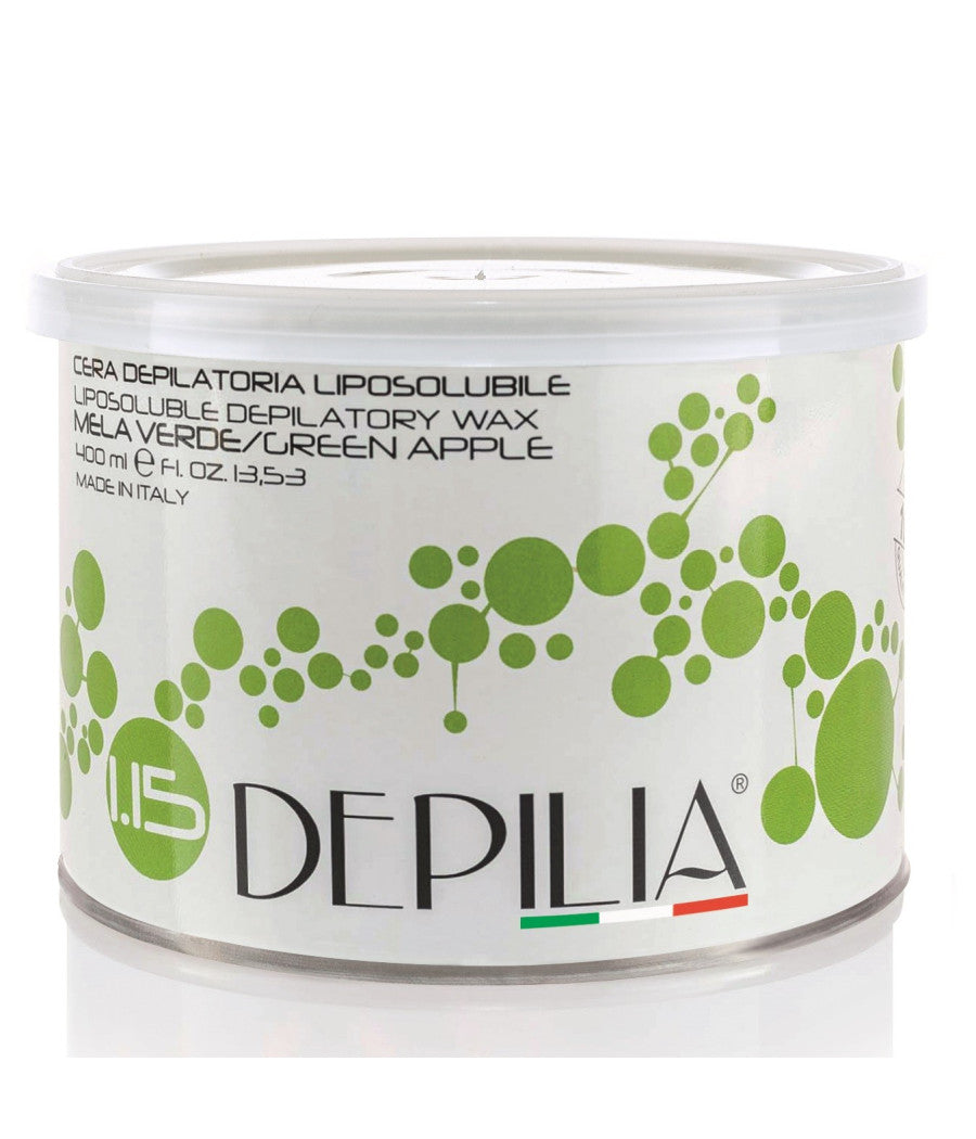 Barattolo Cera Depilatoria Liposolubile Mela Verde 1.15 400ml Ceretta Depila         