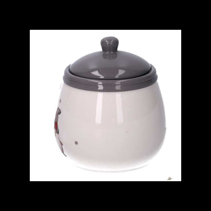 Barattolo ceramica con gnomi cm ø11h25