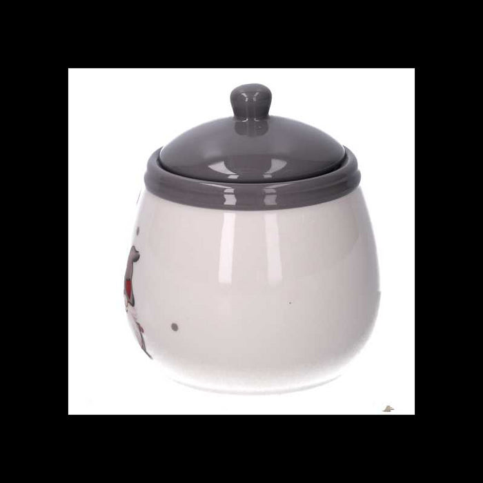 Barattolo ceramica con gnomi cm ø11h25
