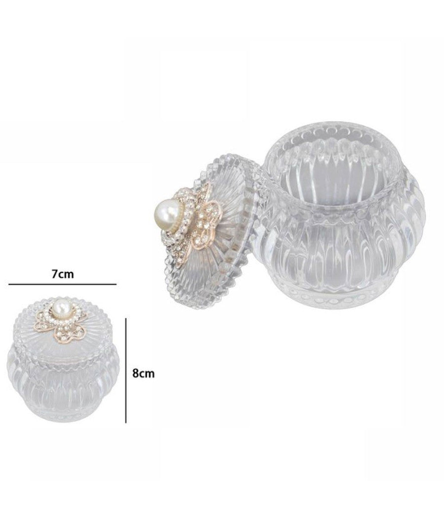 Barattolo Contenitore Zuccheriera Porta Caramelle Dolci Confetti Vetro 7x8 72285         