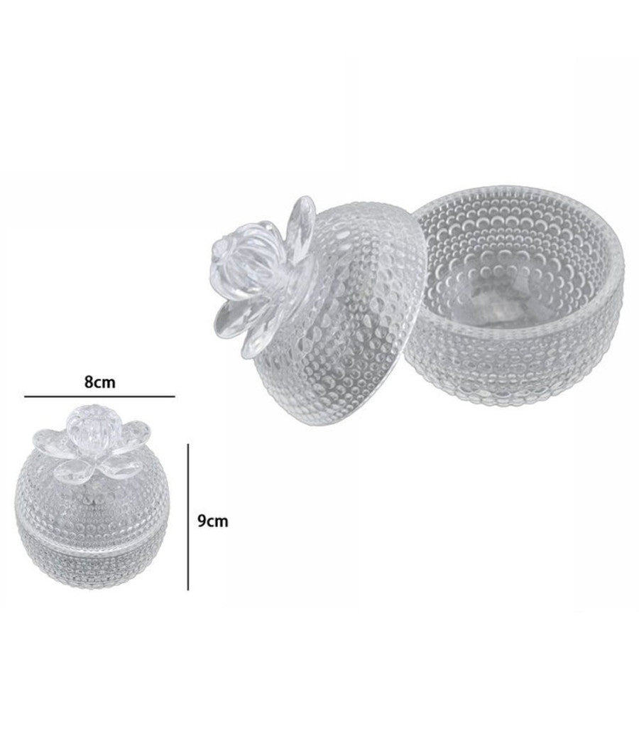 Barattolo Contenitore Zuccheriera Porta Caramelle Dolci Confetti Vetro 8x9 72283         