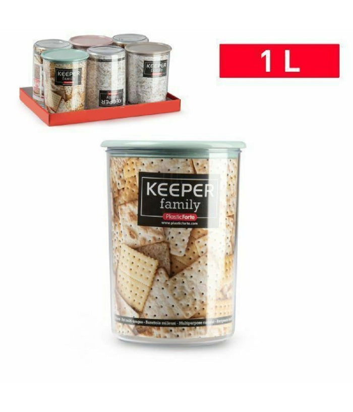 Barattolo Milleusi Con Coperchio 1 Litro Per Biscotti Legumi Pasta 118901a         