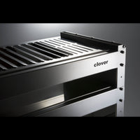 Barbecue a carbone con ruote, Struttura e Griglia in Acciaio Inox, 59 x 40,50 x 82 cm. CLOVER