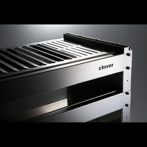 Barbecue a carbone con ruote, Struttura e Griglia in Acciaio Inox, 59 x 40,50 x 82 cm. CLOVER