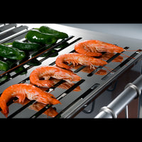 Barbecue a carbone con ruote, Struttura e Griglia in Acciaio Inox, 59 x 40,50 x 82 cm. CLOVER